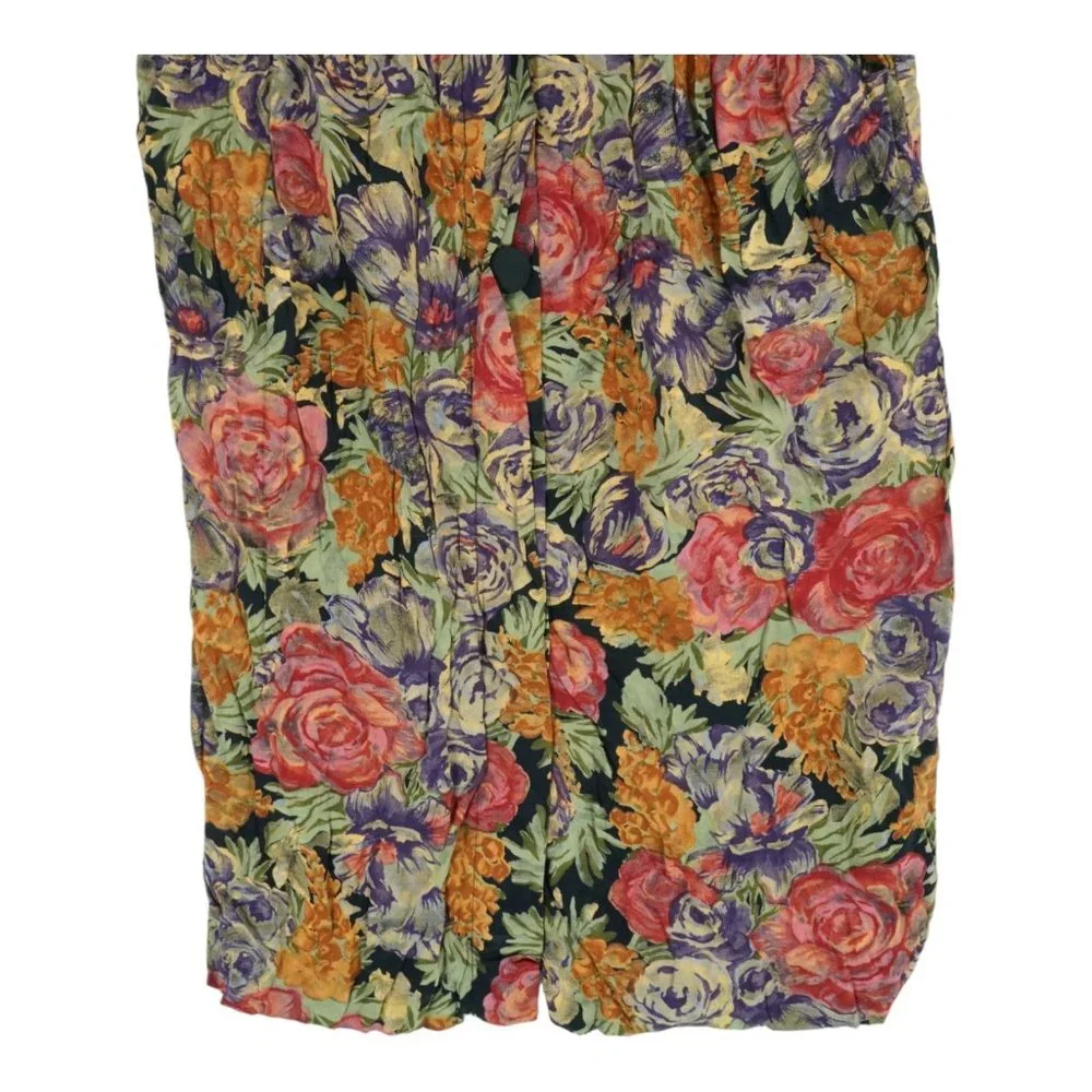 Piccalino Petites Womens Dress 6P Multicolor 3/4 Sleeve Floral‎ Print Vintage